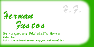 herman fustos business card